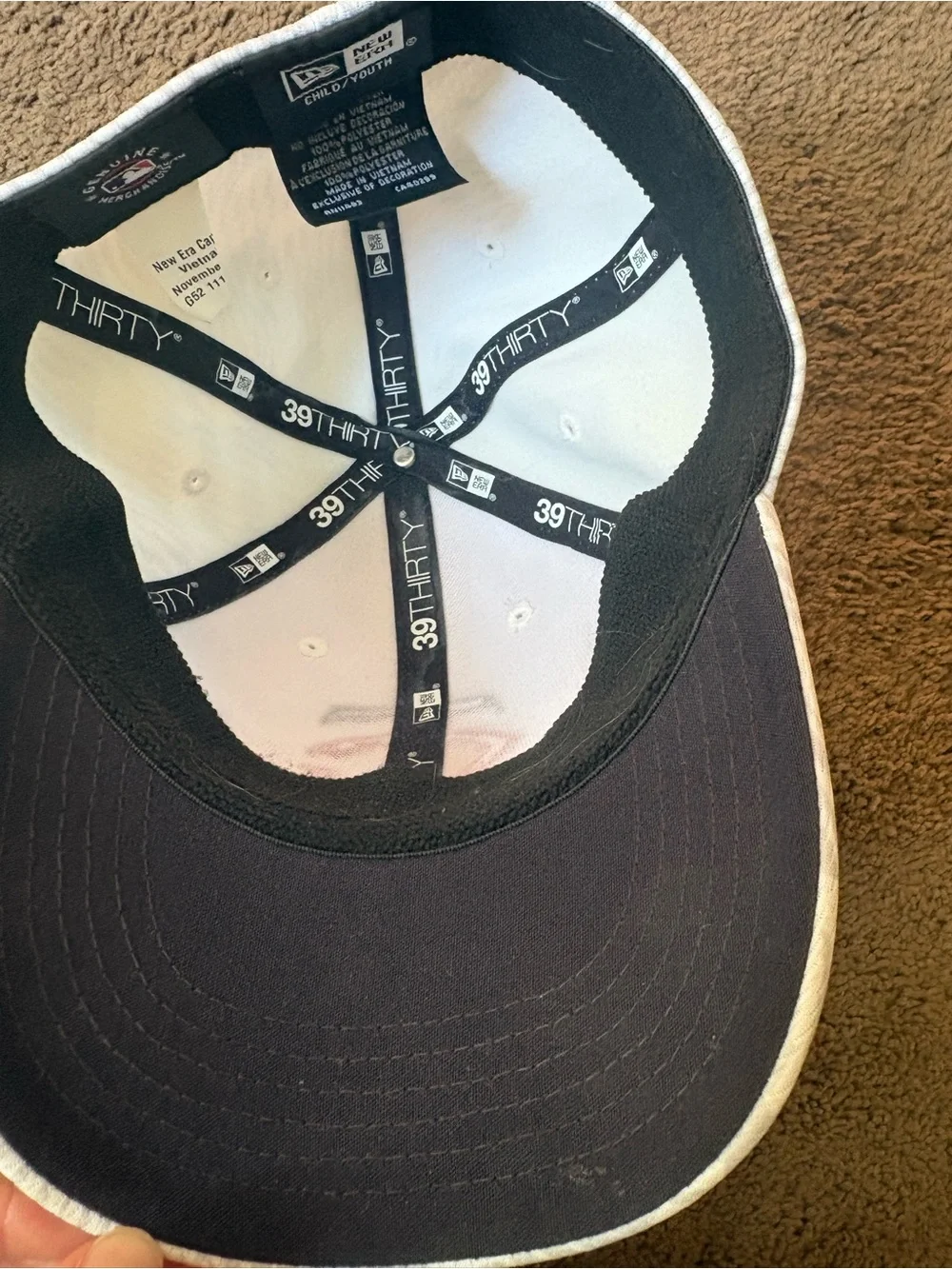 New Era Kids Minnesota Twins White Hat with Navy & Red Logo